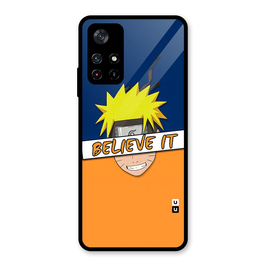 Naruto Believe It Glass Back Case for Poco M4 Pro 5G