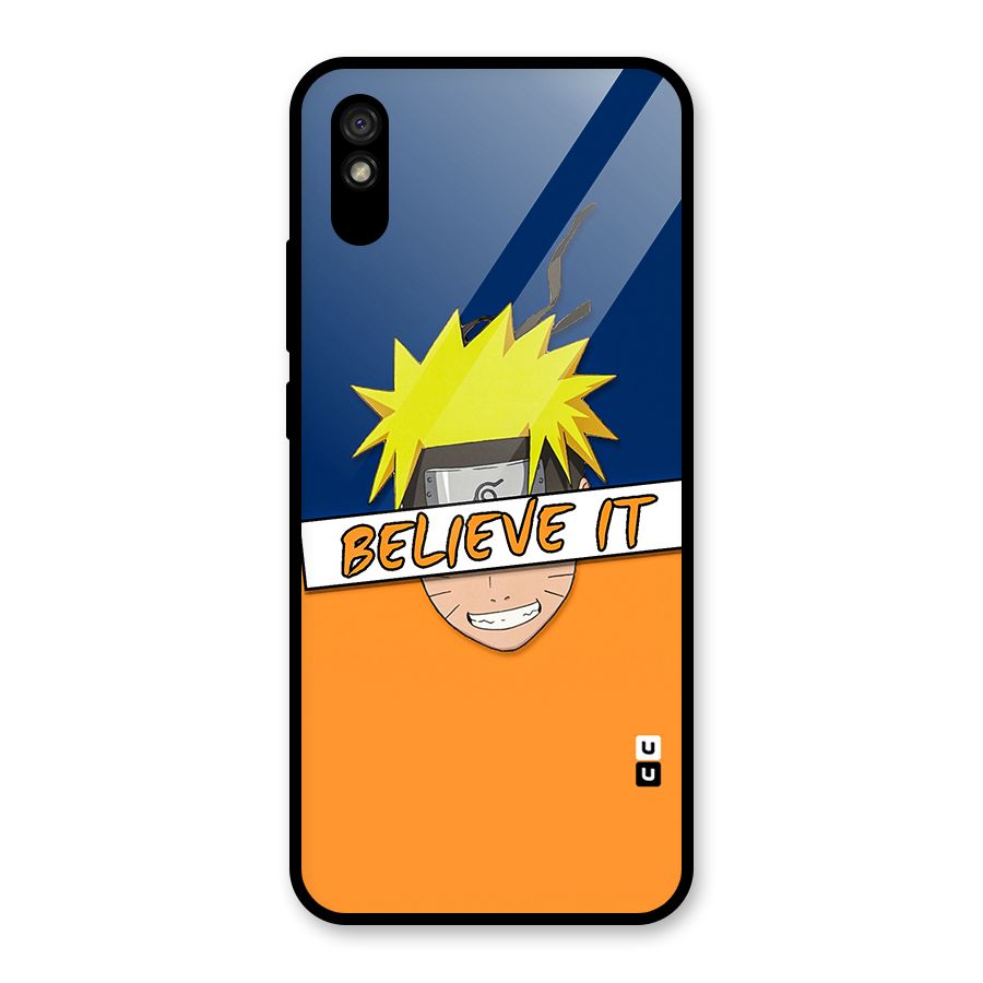 Naruto Believe It Glass Back Case for Redmi 9i