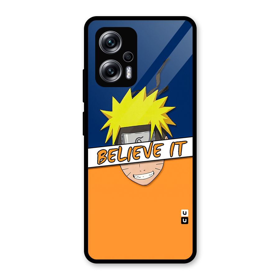 Naruto Believe It Glass Back Case for Redmi K50i