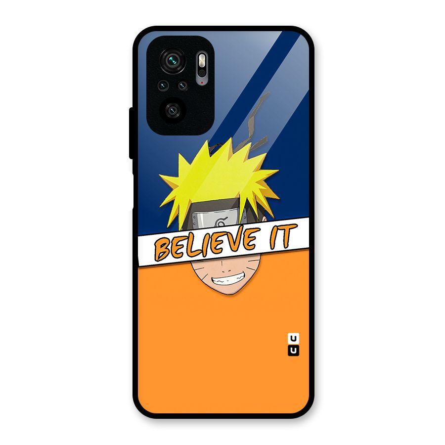 Naruto Believe It Glass Back Case for Redmi Note 10S