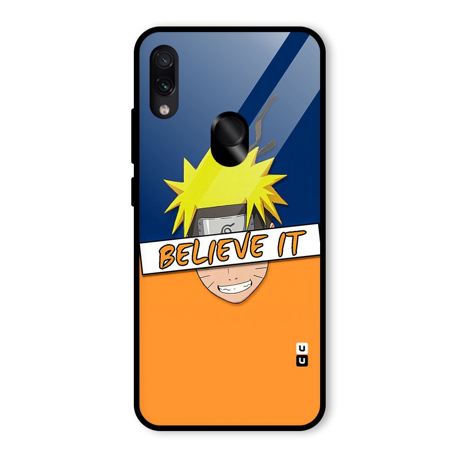 Naruto Believe It Glass Back Case for Redmi Note 7