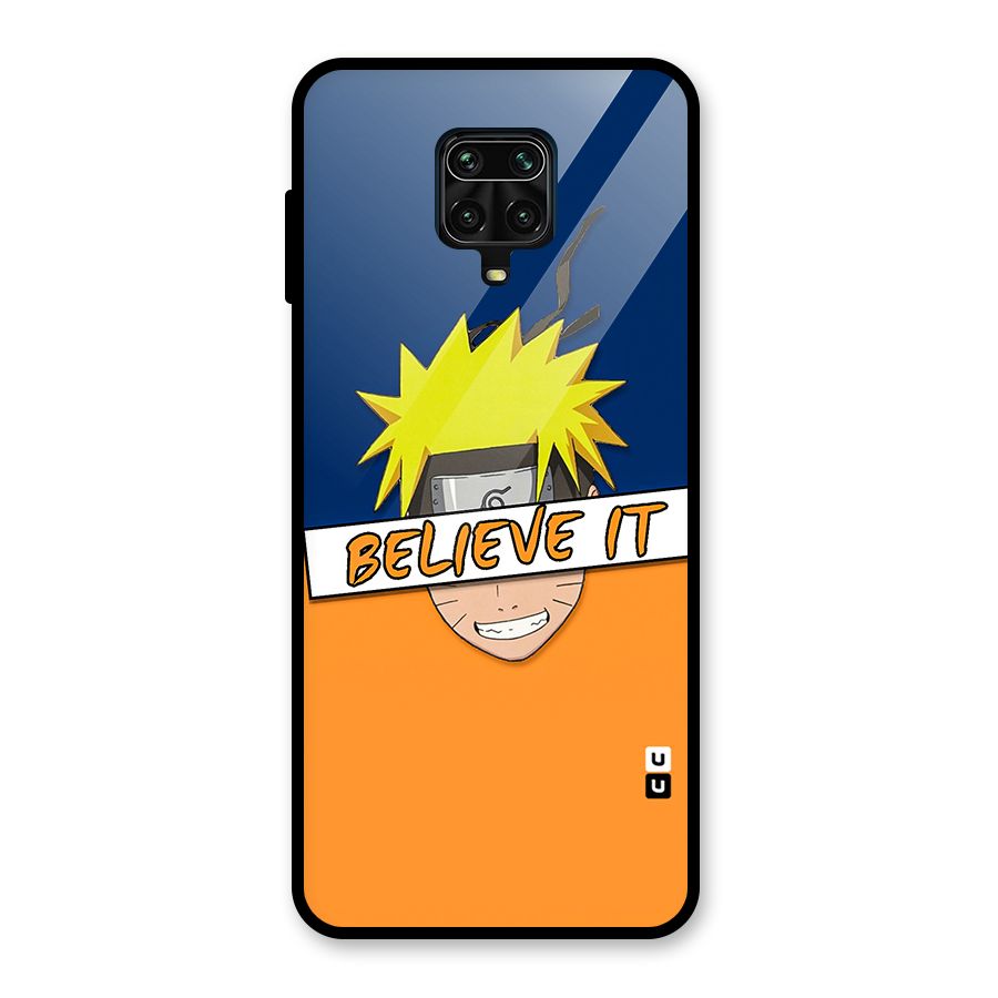 Naruto Believe It Glass Back Case for Redmi Note 9 Pro Max
