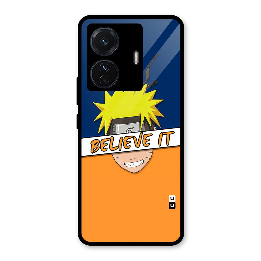 Naruto Believe It Glass Back Case for Vivo T1 Pro