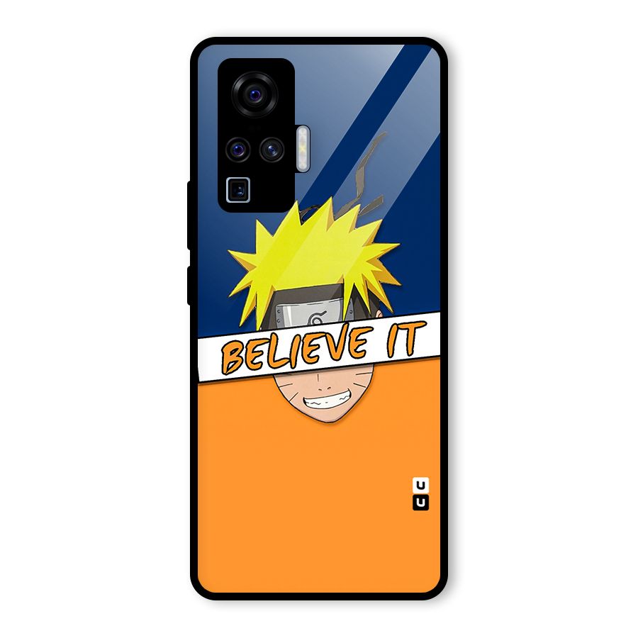 Naruto Believe It Glass Back Case for Vivo X50 Pro