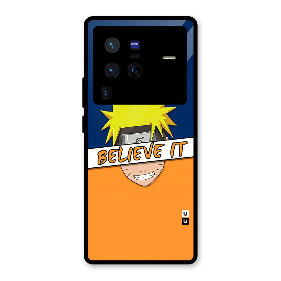 Naruto Believe It Glass Back Case for Vivo X80 Pro
