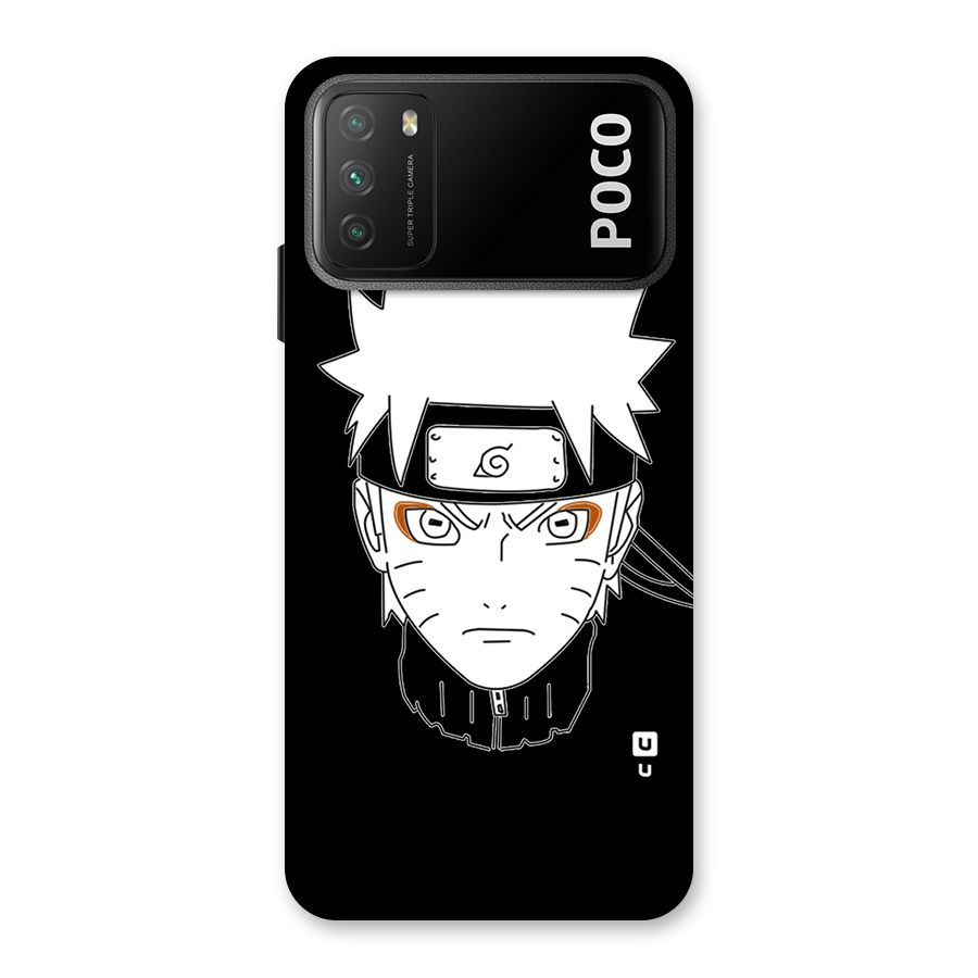 Naruto Black and White Art Back Case for Poco M3