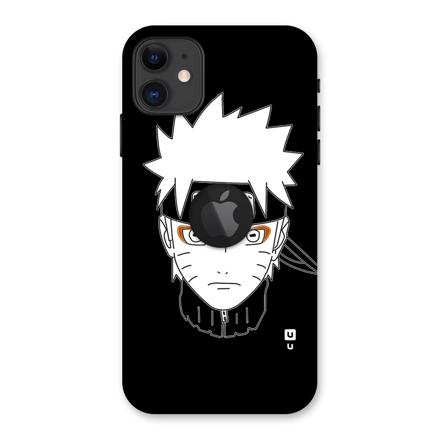 Naruto Black and White Art Back Case for iPhone 11 Logo Cut