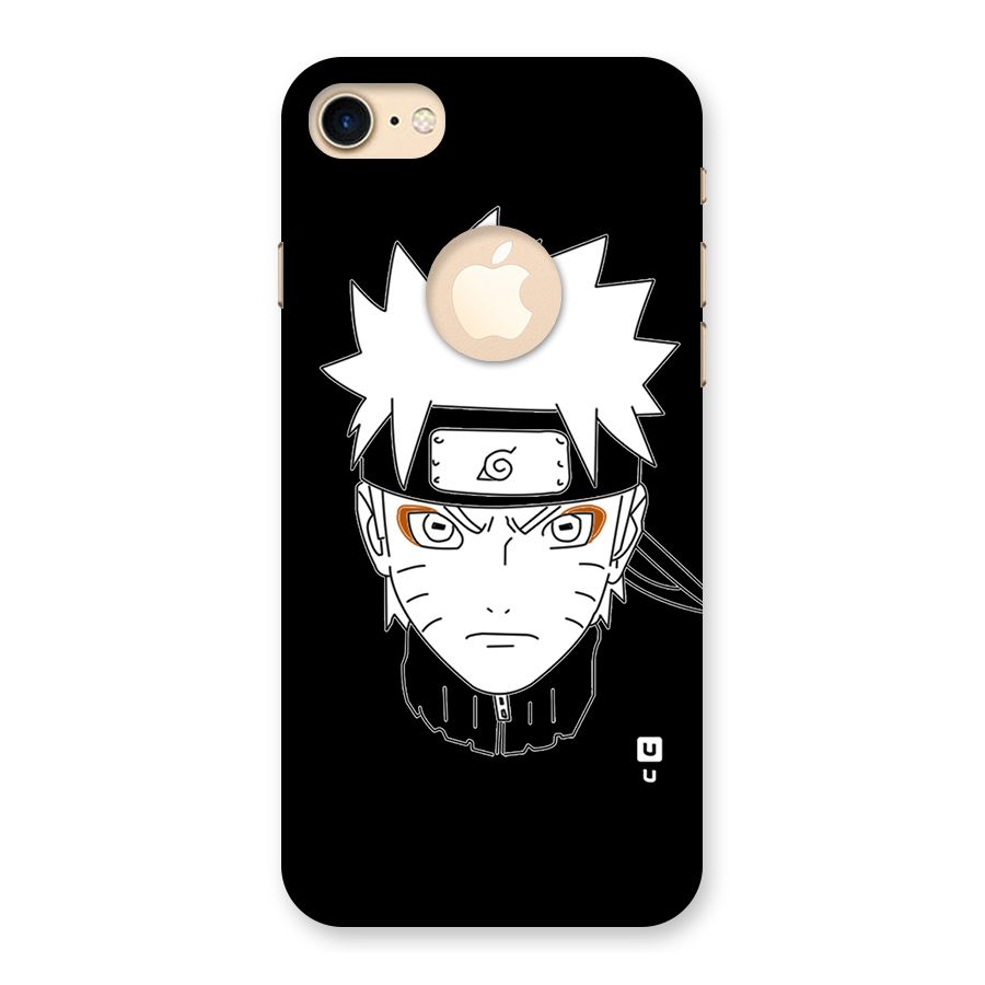 Naruto Black and White Art Back Case for iPhone 7 Logo Cut