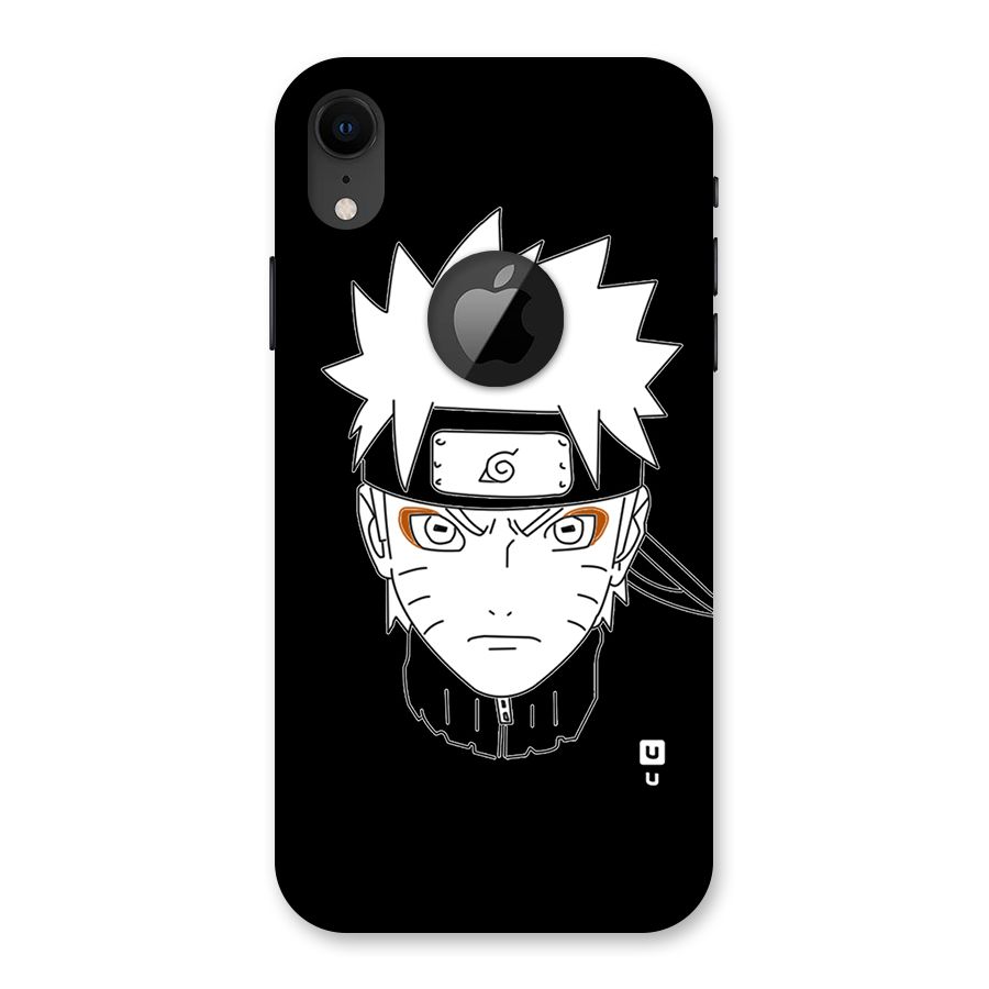 Naruto Black and White Art Back Case for iPhone XR Logo Cut