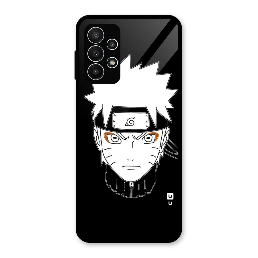 Naruto Black and White Art Glass Back Case for Galaxy A23