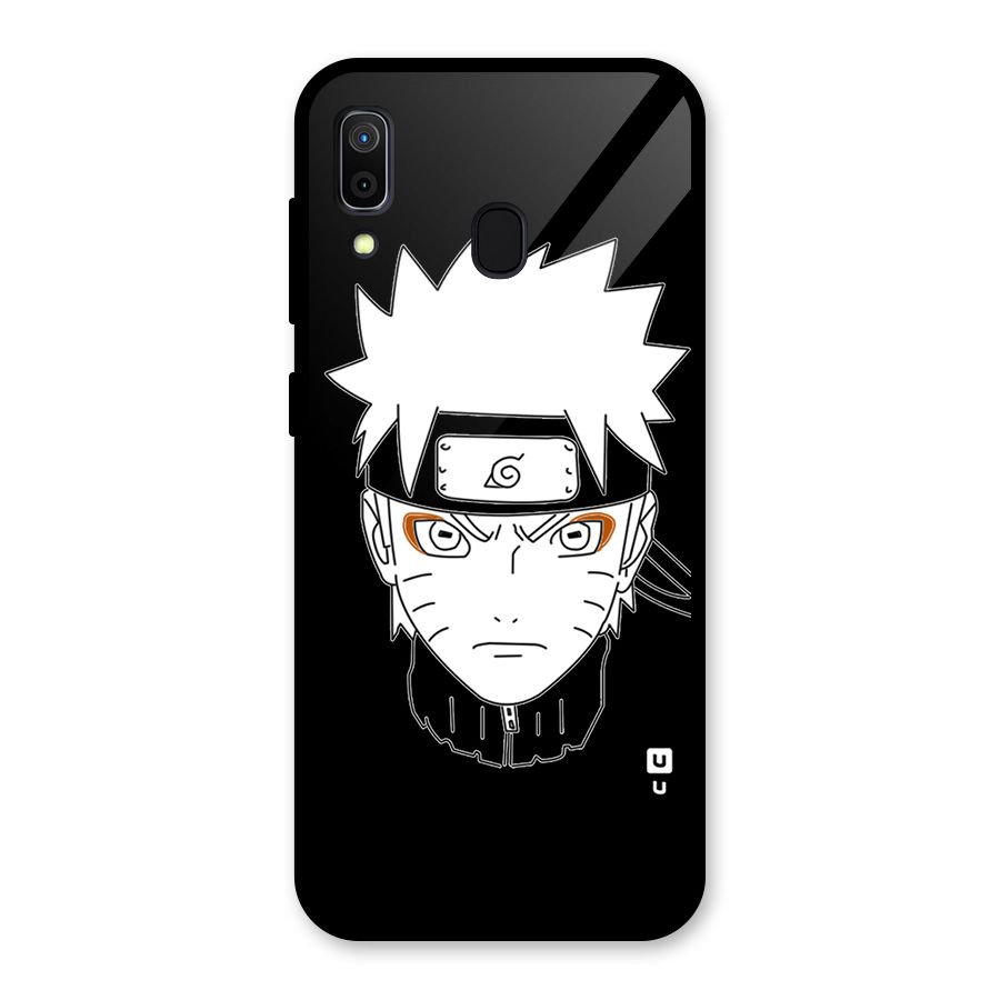 Naruto Black and White Art Glass Back Case for Galaxy A30