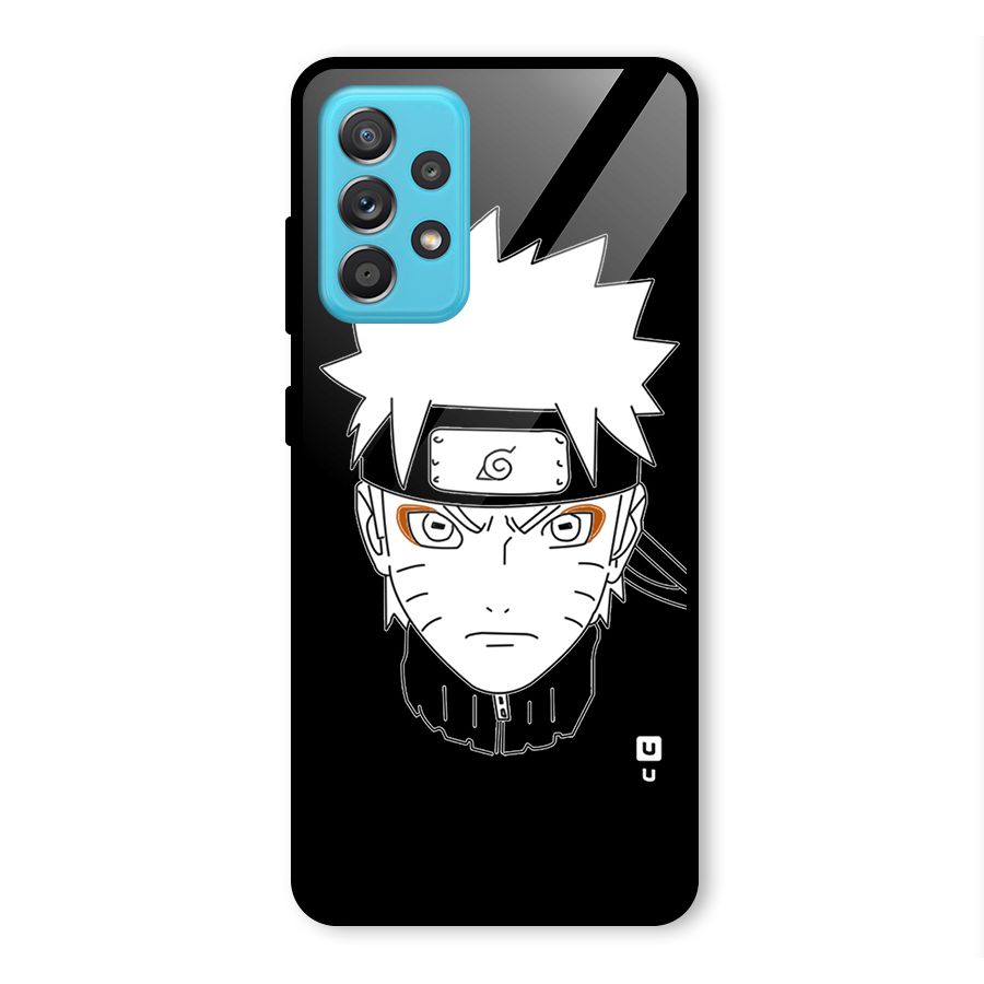 Naruto Black and White Art Glass Back Case for Galaxy A52