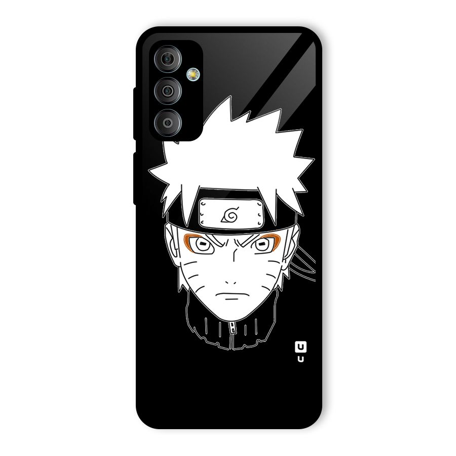 Naruto Black and White Art Glass Back Case for Galaxy F23