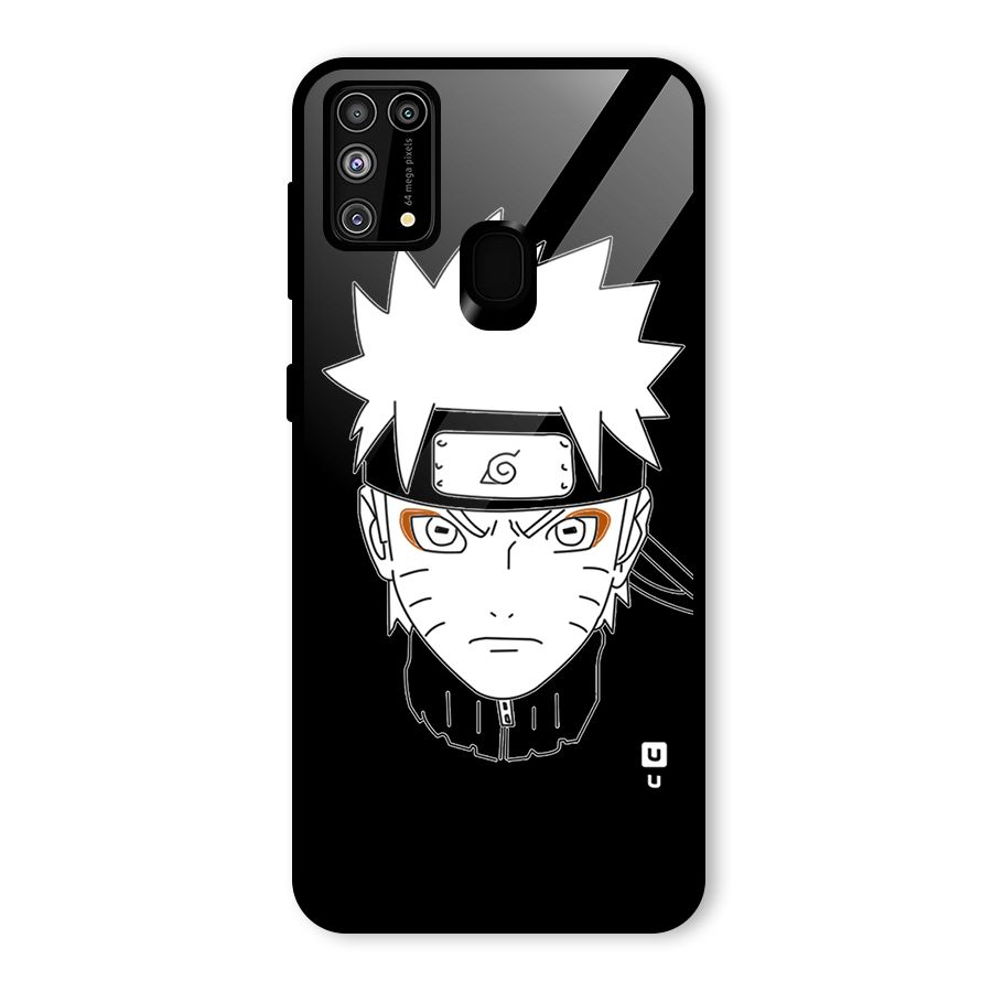 Naruto Black and White Art Glass Back Case for Galaxy F41