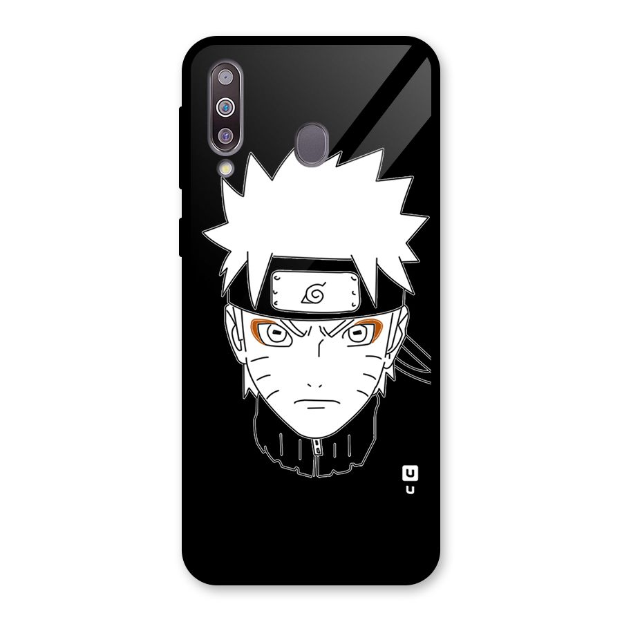 Naruto Black and White Art Glass Back Case for Galaxy M30