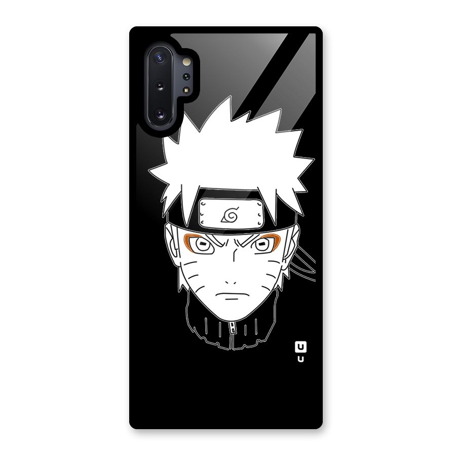 Naruto Black and White Art Glass Back Case for Galaxy Note 10 Plus