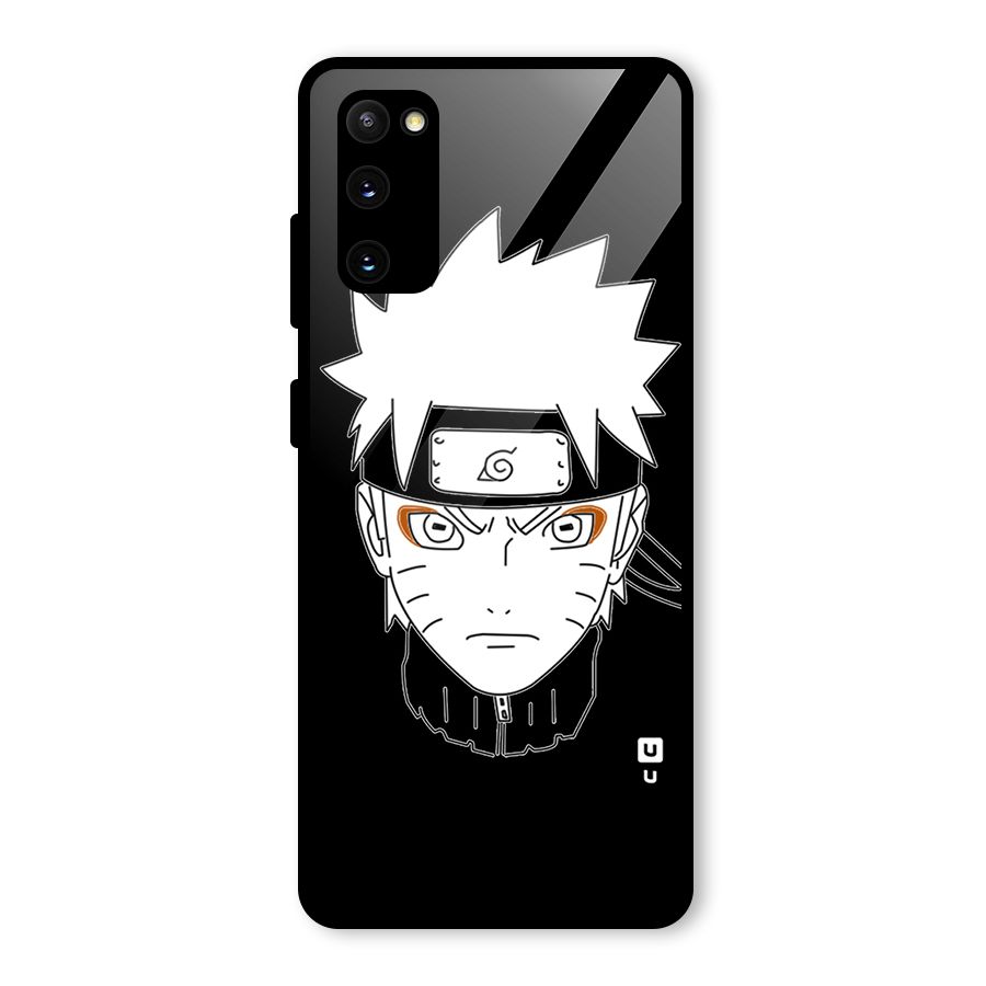 Naruto Black and White Art Glass Back Case for Galaxy S20 FE 5G
