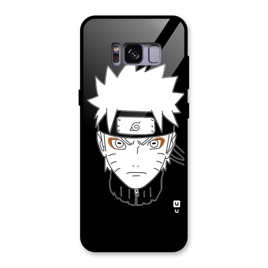 Naruto Black and White Art Glass Back Case for Galaxy S8