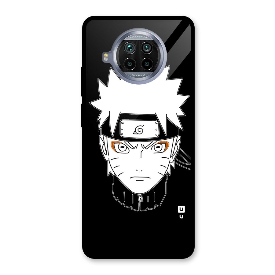 Naruto Black and White Art Glass Back Case for Mi 10i