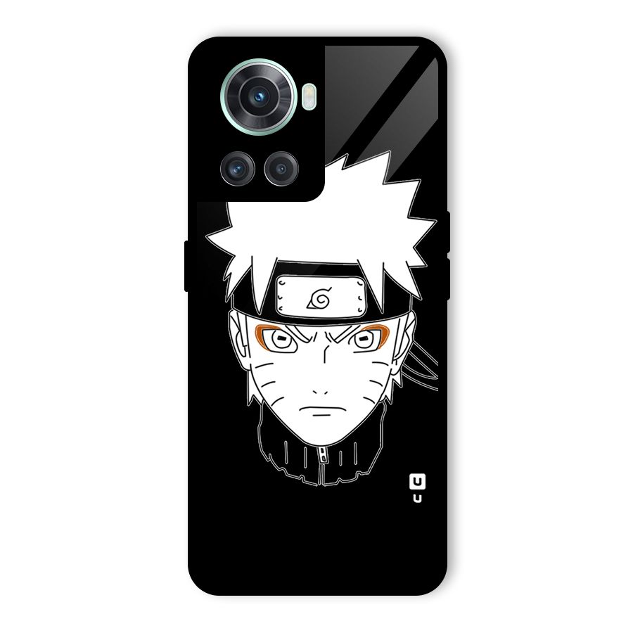 Naruto Black and White Art Glass Back Case for OnePlus 10R