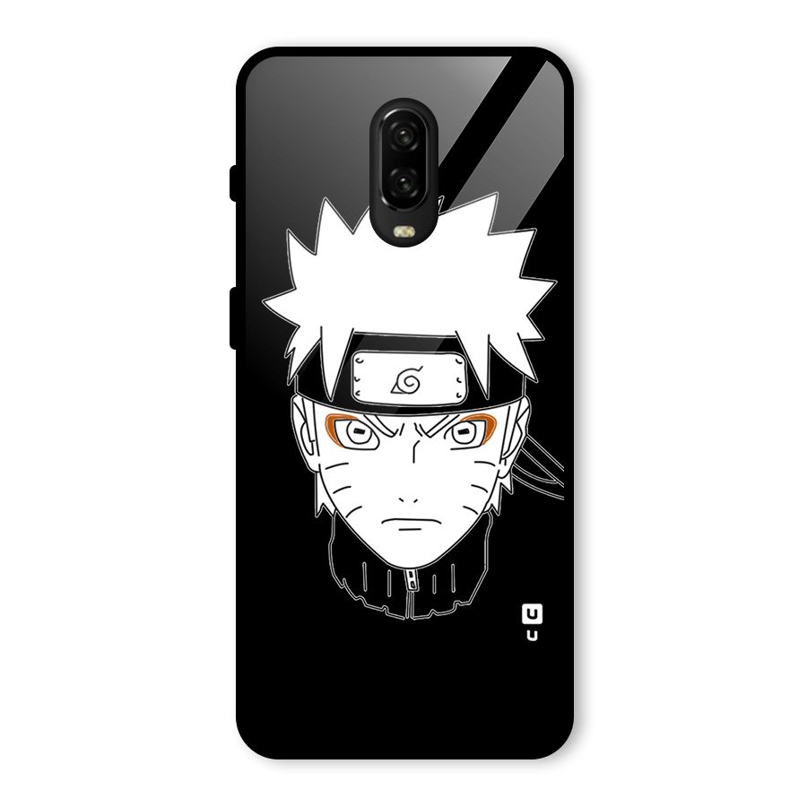 Naruto Black and White Art Glass Back Case for OnePlus 6T