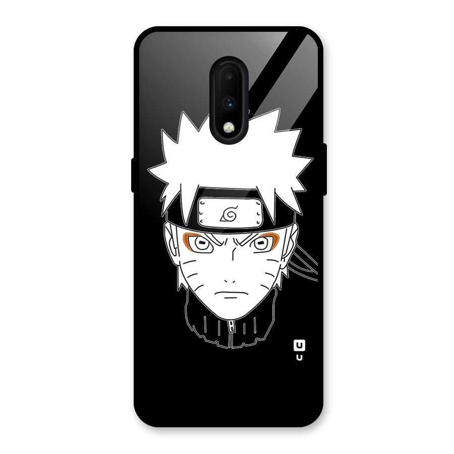 Naruto Black and White Art Glass Back Case for OnePlus 7