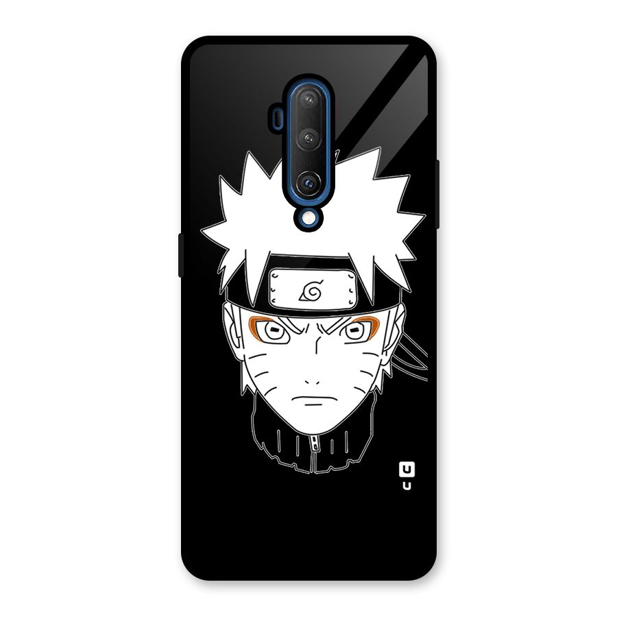 Naruto Black and White Art Glass Back Case for OnePlus 7T Pro