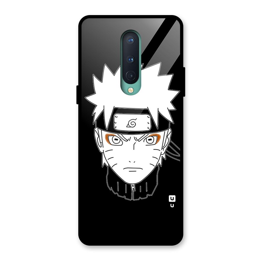 Naruto Black and White Art Glass Back Case for OnePlus 8