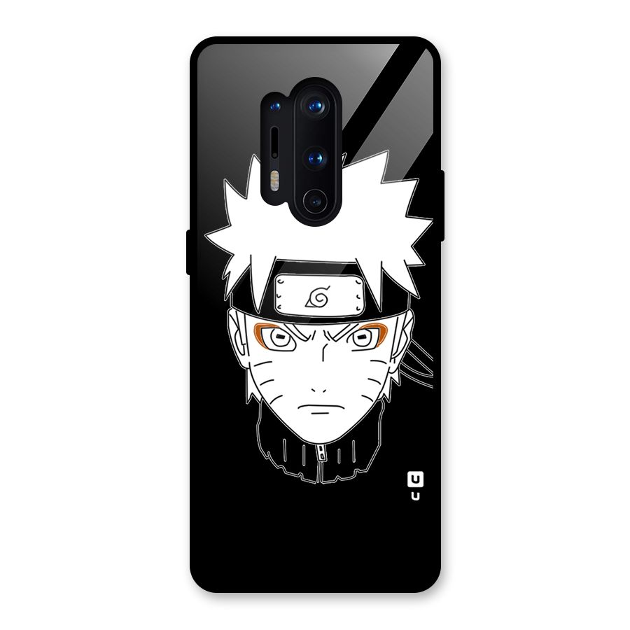 Naruto Black and White Art Glass Back Case for OnePlus 8 Pro