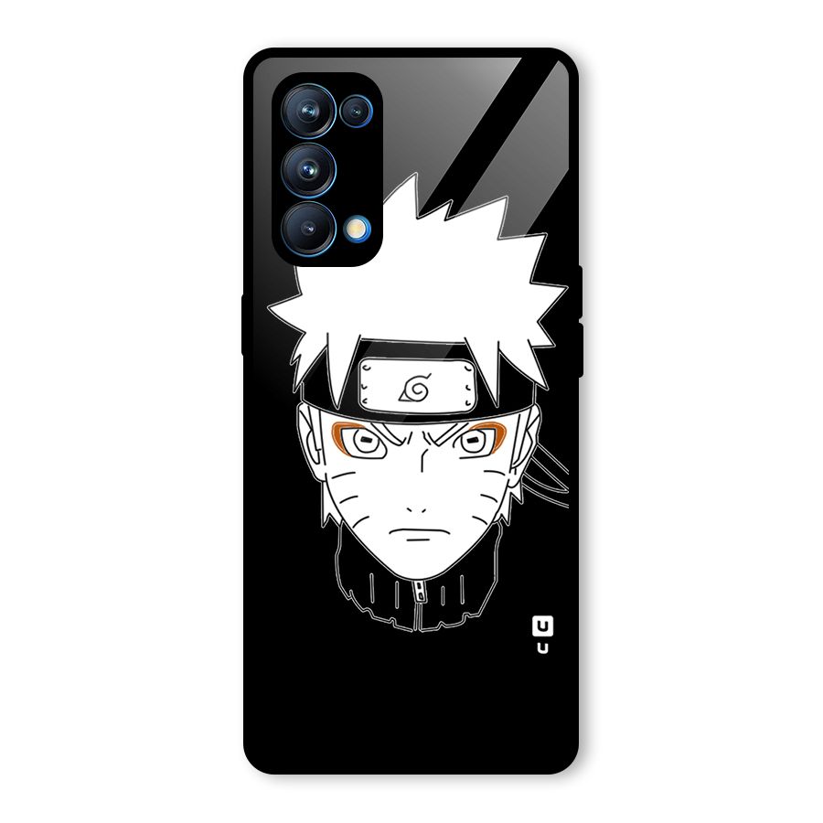 Naruto Black and White Art Glass Back Case for Oppo Reno5 Pro 5G