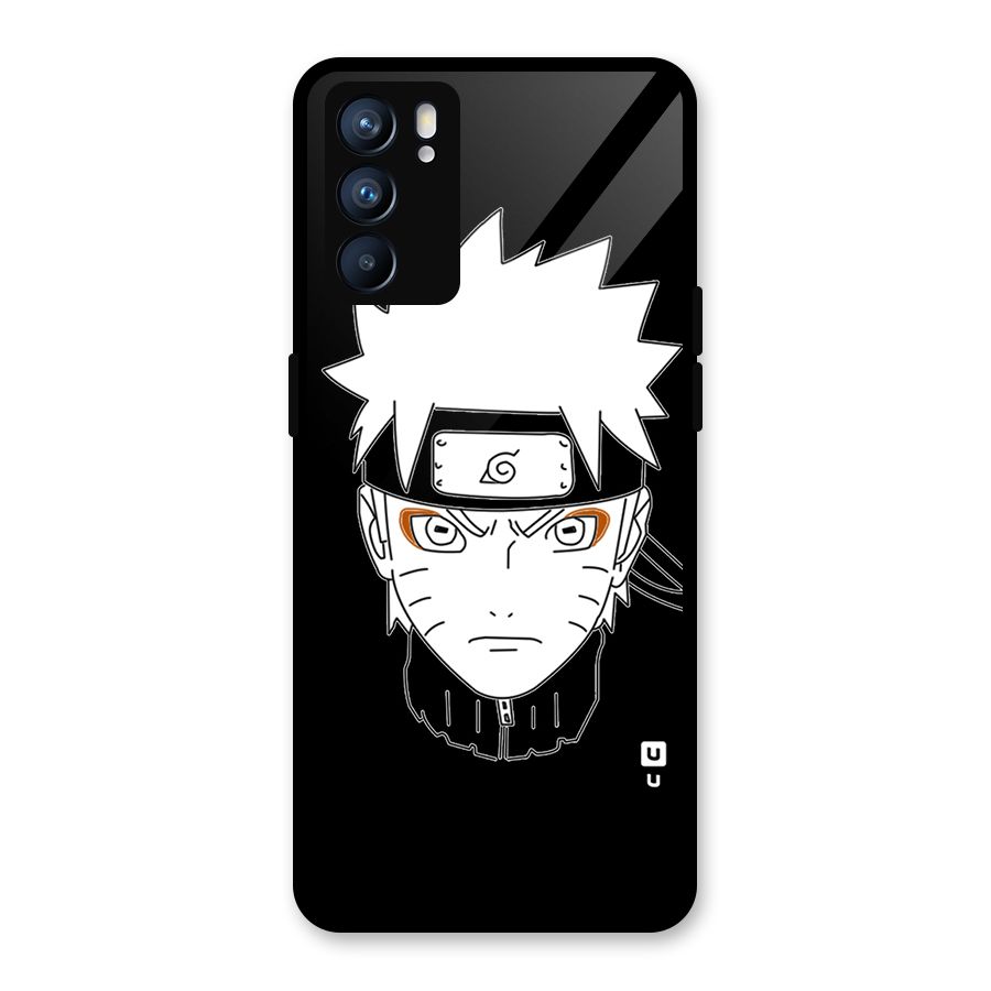 Naruto Black and White Art Glass Back Case for Oppo Reno6 5G