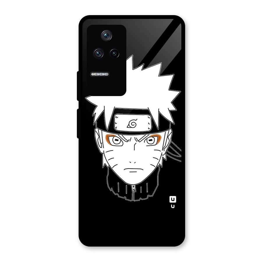 Naruto Black and White Art Glass Back Case for Poco F4 5G