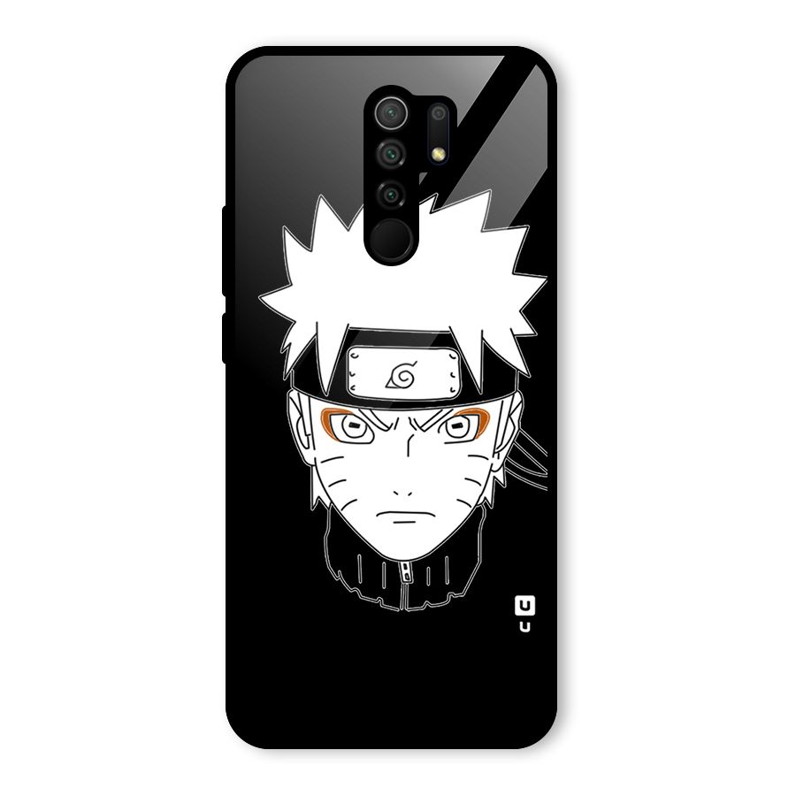 Naruto Black and White Art Glass Back Case for Poco M2