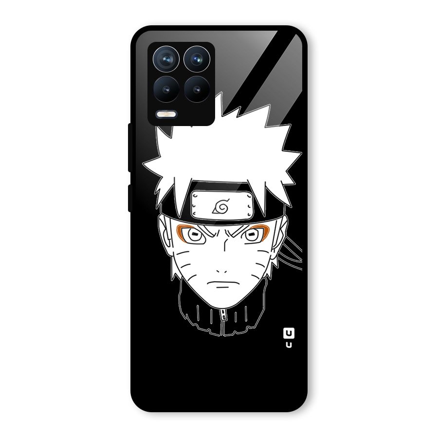 Naruto Black and White Art Glass Back Case for Realme 8