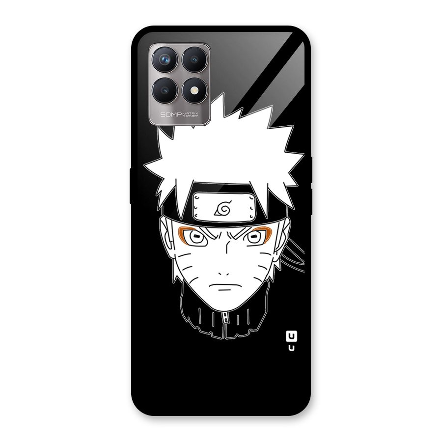 Naruto Black and White Art Glass Back Case for Realme 8i