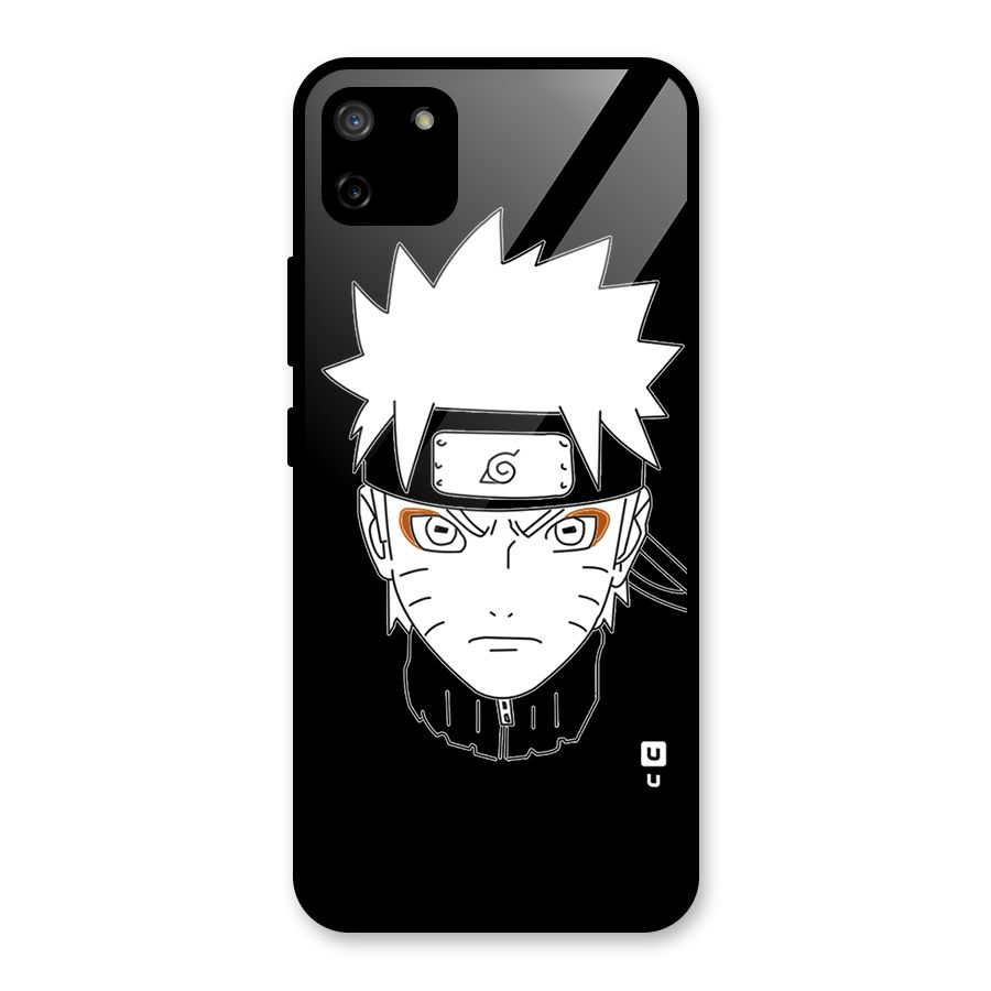 Naruto Black and White Art Glass Back Case for Realme C11