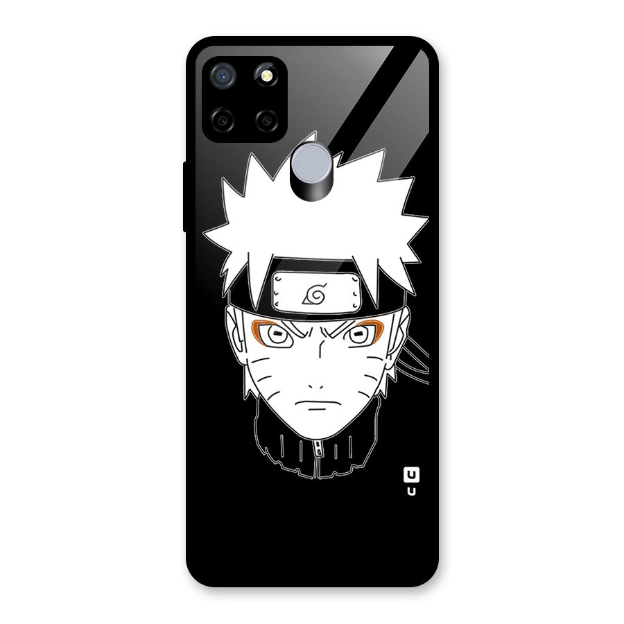 Naruto Black and White Art Glass Back Case for Realme C15
