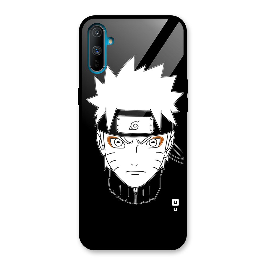 Naruto Black and White Art Glass Back Case for Realme C3