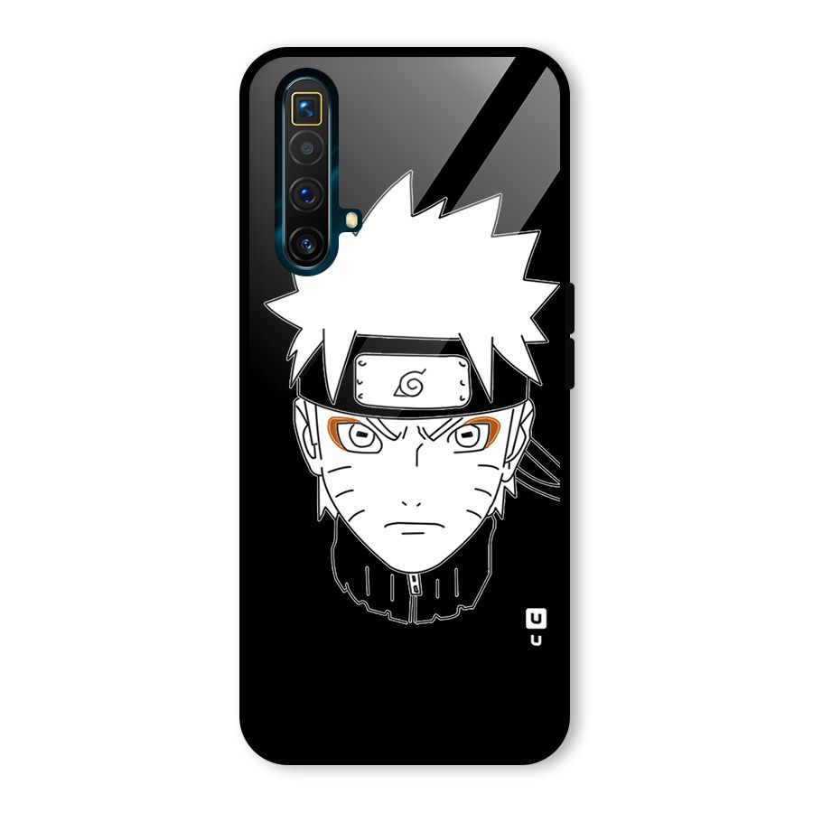 Naruto Black and White Art Glass Back Case for Realme X3