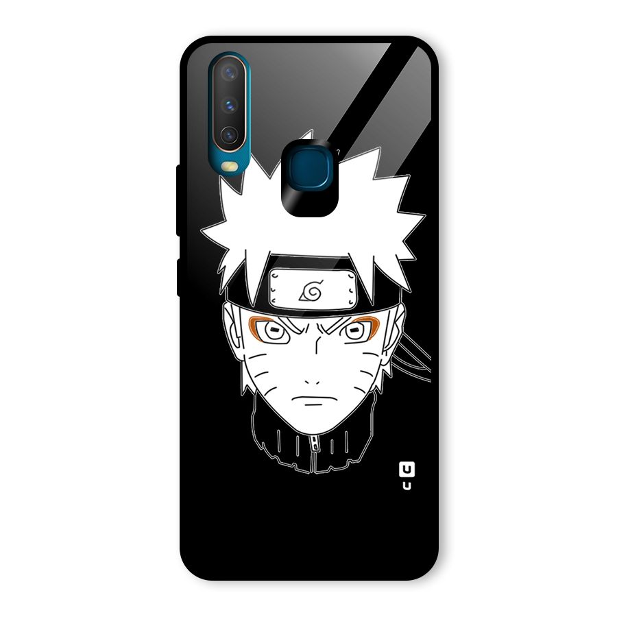 Naruto Black and White Art Glass Back Case for Vivo Y17