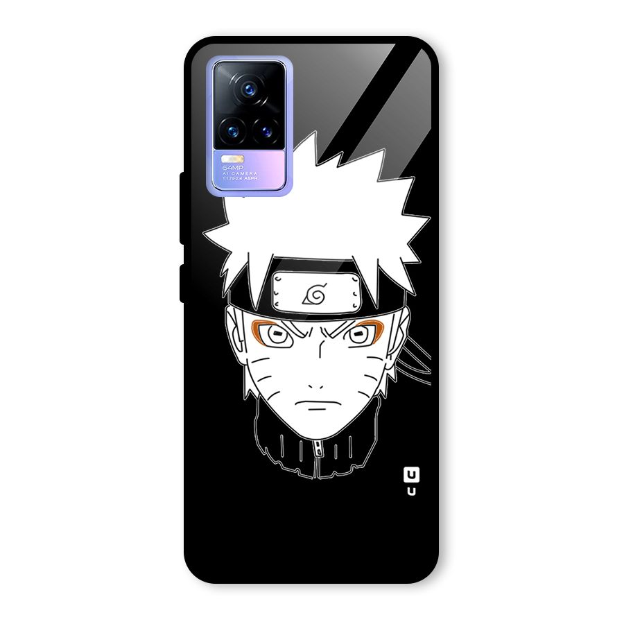 Naruto Black and White Art Glass Back Case for Vivo Y73