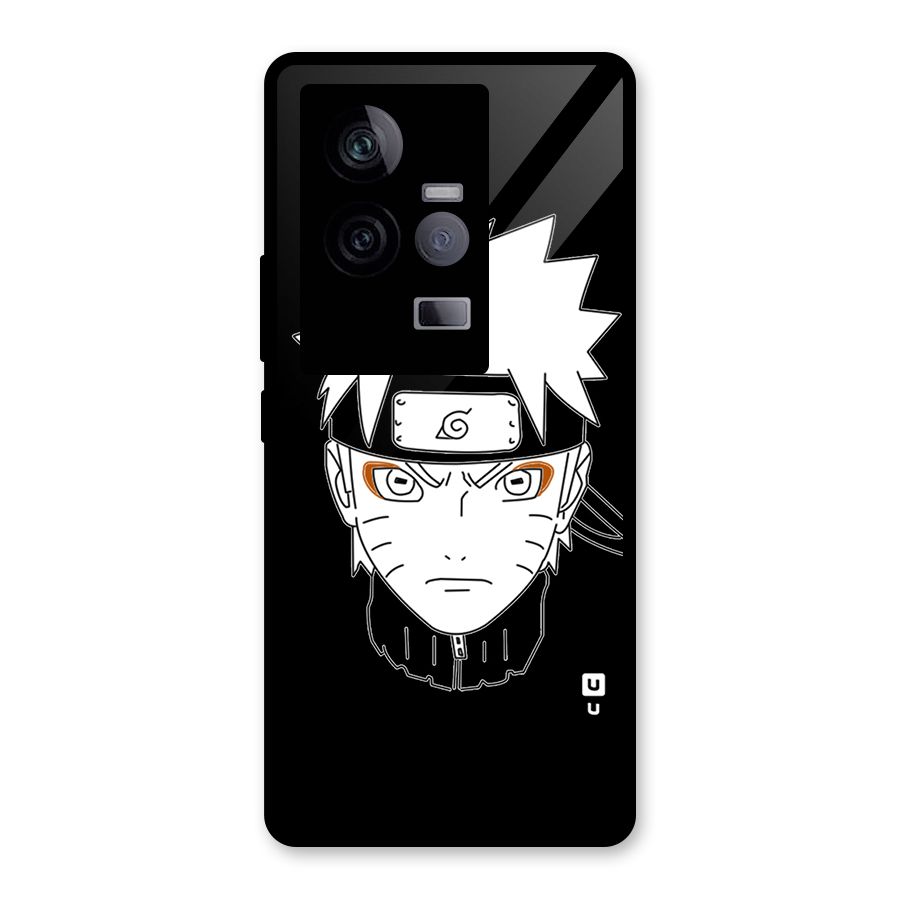 Naruto Black and White Art Glass Back Case for Vivo iQOO 11 5G