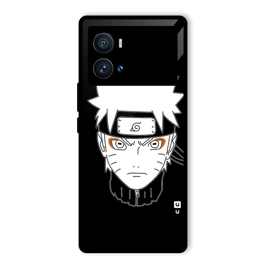 Naruto Black and White Art Glass Back Case for Vivo iQOO 9 Pro