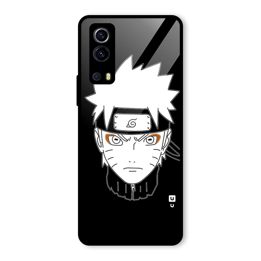 Naruto Black and White Art Glass Back Case for Vivo iQOO Z3