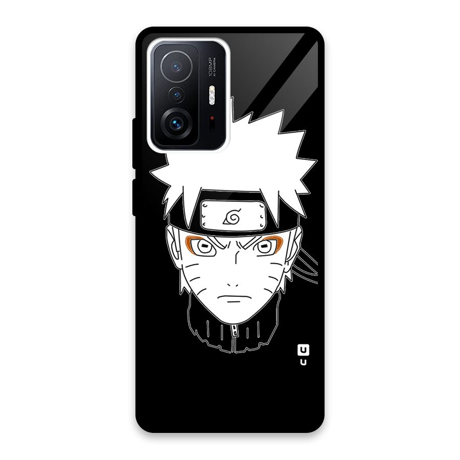 Naruto Black and White Art Glass Back Case for Xiaomi 11T Pro