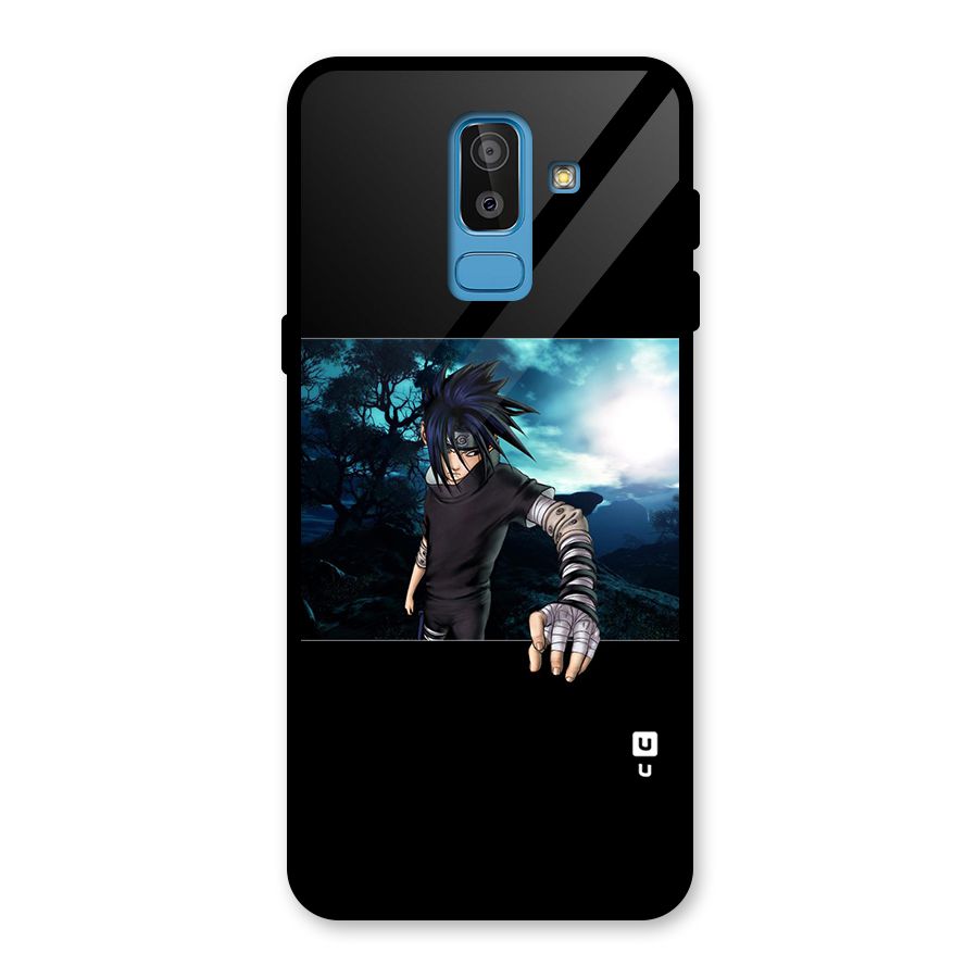 Naruto Cool Anime Night Glass Back Case for Galaxy J8