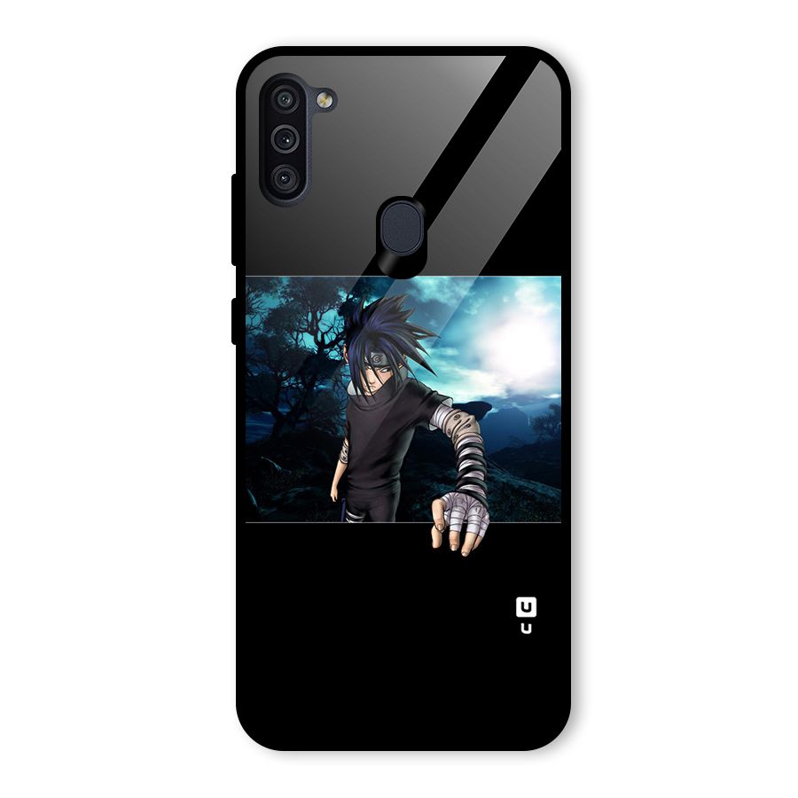 Naruto Cool Anime Night Glass Back Case for Galaxy M11