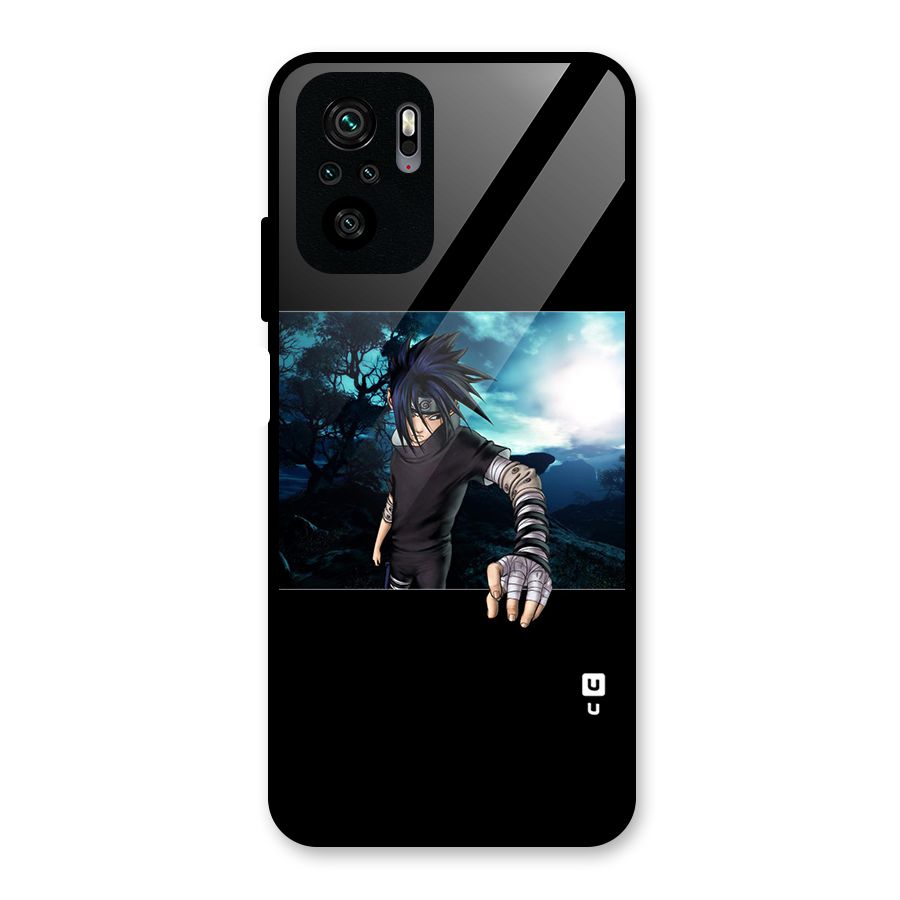 Naruto Cool Anime Night Glass Back Case for Redmi Note 10S