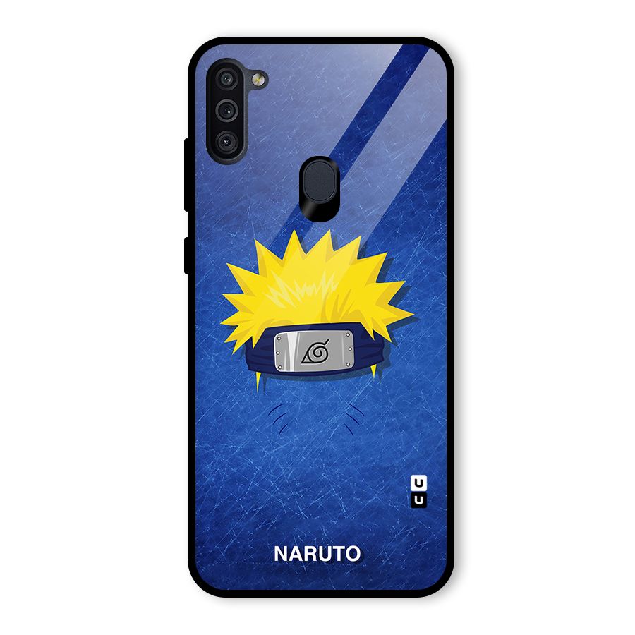 Naruto Headband Minimal Glass Back Case for Galaxy M11