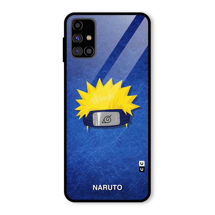 Naruto Headband Minimal Glass Back Case for Galaxy M31s